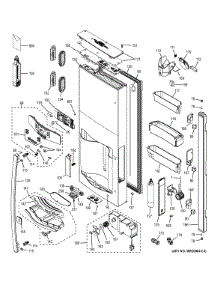 Dispenser Door parts for Ge Refrigerator PYE23PSDASS from AppliancePartsPros.com