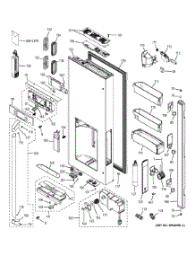 Dispenser Door parts for Ge Refrigerator CYE23TSDASS from AppliancePartsPros.com