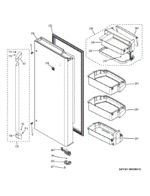 Fresh Food Door parts for Ge Refrigerator CYE23TSDASS from AppliancePartsPros.com