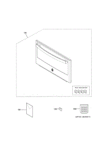 Microwave Door parts for Ge Wall Oven JT3800SH3SS from AppliancePartsPros.com