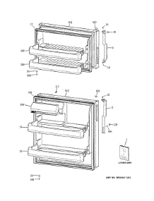 Doors parts for Ge Refrigerator GTT16BBSJRCC from AppliancePartsPros.com