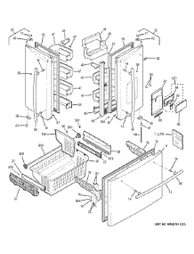 Doors parts for Ge Refrigerator PFSA5NJZIDSS from AppliancePartsPros.com
