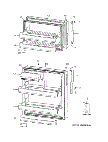 Doors parts for Ge Refrigerator GTS18CCDJRWW from AppliancePartsPros.com