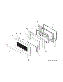 Lower Door parts for Ge Wall Oven PT9200SL1SS from AppliancePartsPros.com