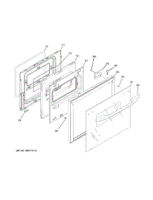 Door parts for Ge Wall Oven JRS06BJ3BB from AppliancePartsPros.com