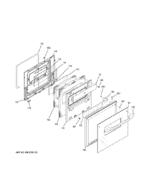 Upper Door parts for Ge Wall Oven JRP28SK3SS from AppliancePartsPros.com