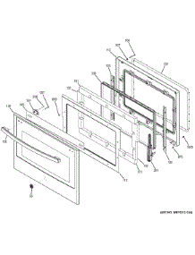 Door parts for Ge Wall Oven JT1000SF4SS from AppliancePartsPros.com