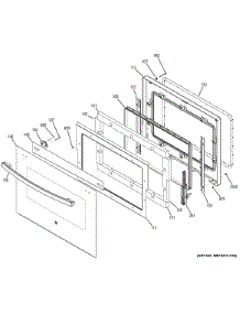 Door parts for Ge Wall Oven PT7050DF6BB from AppliancePartsPros.com
