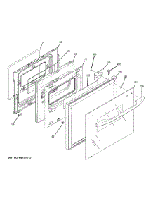 Lower Door parts for Ge Wall Oven JRP28BJ2BB from AppliancePartsPros.com