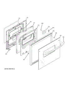 Door parts for Ge Wall Oven JRS06SK2SS from AppliancePartsPros.com