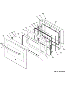 Upper Door parts for Ge Wall Oven PT7550DF5BB from AppliancePartsPros.com
