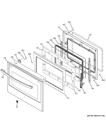 Door parts for Ge Wall Oven PT9050SF4SS from AppliancePartsPros.com