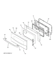 Door parts for Ge Wall Oven PT925SN5SS from AppliancePartsPros.com