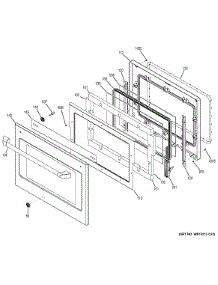 Upper Door parts for Ge Wall Oven CK7500SH1SS from AppliancePartsPros.com