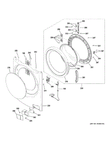 Front Panel & Door parts for Ge Washer GFW480SPK0RR from AppliancePartsPros.com