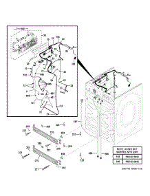 Cabinet (2) parts for Ge Washer GFWR4800F3WW from AppliancePartsPros.com