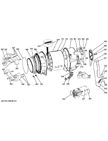 Tub & Motor parts for Ge Washer GFW400SCK0WW from AppliancePartsPros.com
