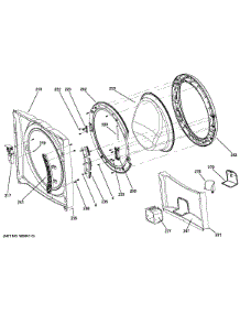 Front Panel & Door parts for Ge Washer GFWN1600J0WW from AppliancePartsPros.com