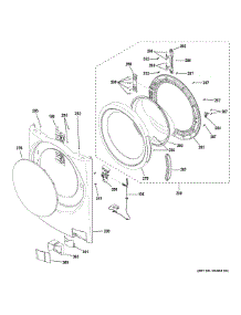 Front Panel & Door parts for Ge Washer GFWR2700H1WW from AppliancePartsPros.com