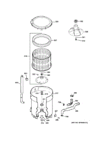 Tub, Basket & Agitator parts for Ge Washer GTWN4950F0WW from AppliancePartsPros.com