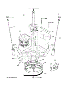 Suspension, Pump & Drive Components parts for Ge Washer GTWN4250D1WS from AppliancePartsPros.com