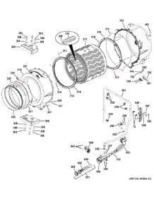 Tub & Motor parts for Ge Washer GFWS2505F0MC from AppliancePartsPros.com