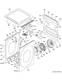Cabinet (1) parts for Ge Washer GFWS2505F0MC from AppliancePartsPros.com