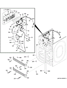 Cabinet (2) parts for Ge Washer GFWS2505F0RR from AppliancePartsPros.com