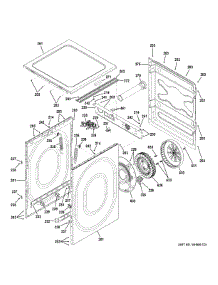 Cabinet & Drive Assembly parts for Ge Washer GFWS3700F0WW from AppliancePartsPros.com