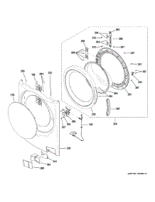 Front Panel & Door parts for Ge Washer GFWS3705F0MC from AppliancePartsPros.com