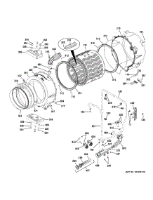 Tub & Drain Pump parts for Ge Washer GFWR4800F0WW from AppliancePartsPros.com