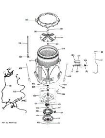 Tub & Motor parts for Ge Washer GTWS8455D0MS from AppliancePartsPros.com
