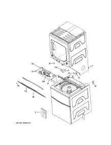 Cabinet (2) parts for Ge Washer Dryer Combo GUD24ESSJ0WW from AppliancePartsPros.com