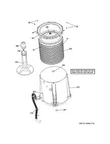 Tub, Basket & Agitator parts for Ge Washer Dryer Combo GUD24ESSJ0WW from AppliancePartsPros.com