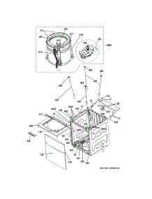 Cabinet (4) parts for Ge Washer Dryer Combo GUD27ESSJ0WW from AppliancePartsPros.com
