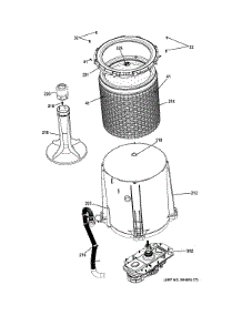 Tub, Basket & Agitator parts for Ge Washer Dryer Combo GTUP240GM4WW from AppliancePartsPros.com
