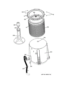 Tub, Basket & Agitator parts for Ge Washer Dryer Combo GTUP240EM4WW from AppliancePartsPros.com