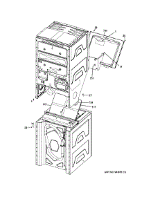 Cabinet (3) parts for Ge Washer Dryer Combo GTUP240EM6WW from AppliancePartsPros.com