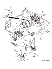 Cabinet (1) parts for Ge Washer Dryer Combo GTUP240EM6WW from AppliancePartsPros.com