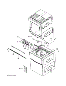 Cabinet (2) parts for Ge Washer Dryer Combo GTUP240GM6WW from AppliancePartsPros.com