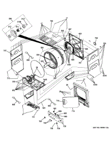 Cabinet (1) parts for Ge Washer Dryer Combo GTUN275EM2WW from AppliancePartsPros.com