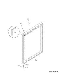 Door parts for Ge Wine Beverage Cooler PCR06BATGSS from AppliancePartsPros.com