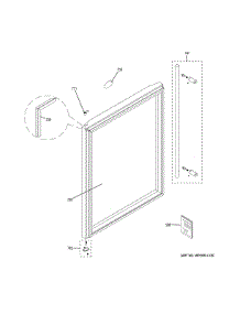 Door parts for Ge Wine Beverage Cooler ZDBR240HABS from AppliancePartsPros.com