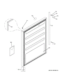 Door parts for Ge Wine Beverage Cooler ZIFS240HASS from AppliancePartsPros.com