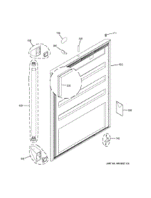 Door parts for Ge Wine Beverage Cooler ZDOD240HASS from AppliancePartsPros.com