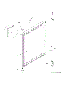 Door parts for Ge Wine Beverage Cooler ZDBI240HAII from AppliancePartsPros.com