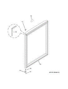 Door parts for Ge Wine Beverage Cooler PCR06WATBSS from AppliancePartsPros.com