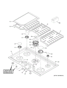 Control Panel & Cooktop parts for Ge Cooktop CGP95363M1S2 from AppliancePartsPros.com
