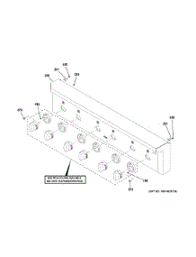 Control Panel parts for Ge Cooktop CGU366P2M1S1 from AppliancePartsPros.com