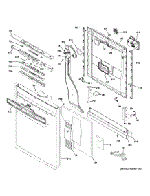 Escutcheon & Door Assembly parts for Ge Dishwasher GDP695SSM5SS from AppliancePartsPros.com